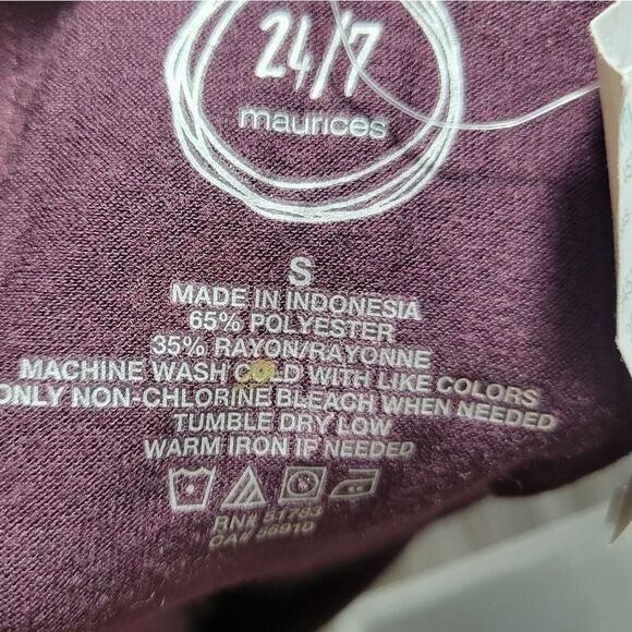 24/7 maurices 3/4 sleeve blouse NWT - Picture 7 of 8